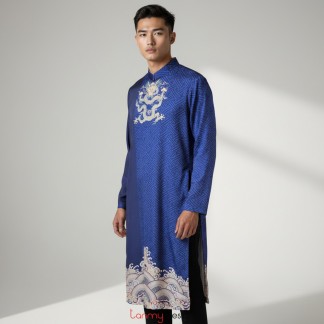 Áo dài nam, cung đình 15 xanh than